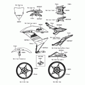 Схема вузла: Наклейка(Зелений)(KHFA) для Kawasaki EX650 Ninja 650 ABS