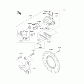Схема узла: Задний тормоз для Kawasaki VN1500 Vulcan 1500 Classic