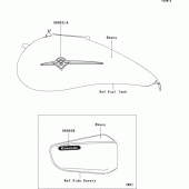 Схема вузла: Decals(b7f) для Kawasaki VN1600 VN1600 Mean Streak