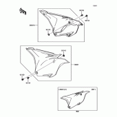 Схема вузла: Бічна кришка для Kawasaki KX85 KX85-II