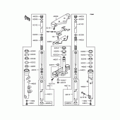 Схема узла: Вилка передней оси для Kawasaki VN250 Eliminator 250V