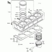 Схема вузла: Циліндр & Поршень для Kawasaki ZG1000 Concours