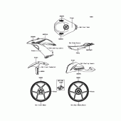 Схема вузла: Decals(Green)(CA,US) для Kawasaki ZX636 Ninja ZX-6R ABS KRT Edition