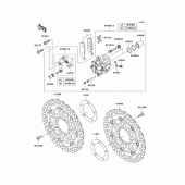 Схема узла: Передний тормоз для Kawasaki ZR750 Z750