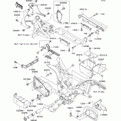 Схема вузла: Кріплення двигуна для Kawasaki VN1500 VN1500 Classic FI