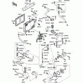 Схема узла: Радиатор (1/3)(zx600c-011127-) для Kawasaki ZX600 GPX600R