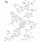 Схема вузла: Кріплення двигуна для Kawasaki ZR550 Zephyr