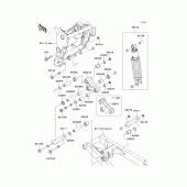 Схема узла: Подвеска/Задний амортизатор для Kawasaki EX250 Ninja 250