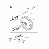 Схема вузла: Front wheel для Kawasaki ZX750 Ninja ZX-7R