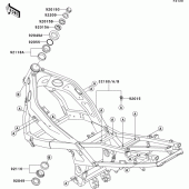 Схема узла: Рама для Kawasaki ZX600 ZZ-R600
