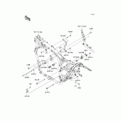 Схема узла: Крепление двигателя для Kawasaki VN1700 Vulcan 1700 Voyager