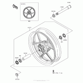 Схема вузла: Переднє колесо для Kawasaki ZX636 Ninja ZX-6R