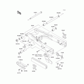 Схема вузла: Задній важіль (Маятник) для Kawasaki KLE500