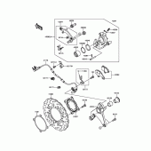 Схема вузла: Заднє гальмо для Kawasaki ZR1000 Z1000