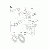 Схема узла: Задний тормоз для Kawasaki KX250/ KX252 KX250