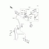 Схема вузла: Передній гальмівний циліндр Kawasaki KX250/ KX252 KX250F