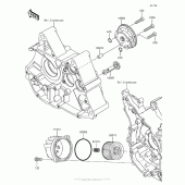 Схема вузла: Масляний насос & Масляний фільтр Kawasaki BR125 Z125 Pro KRT Edition