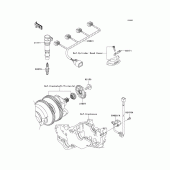 Схема узла: Система зажигания для Kawasaki ZX1400 Ninja ZX-14