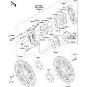 Схема вузла: Переднє гальмо для Kawasaki ZX600 ZZ-R600