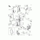 Схема узла: Радиатор для Kawasaki KL650 KLR650