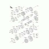 Схема вузла: Трансмісія для Kawasaki EX500 GPZ500
