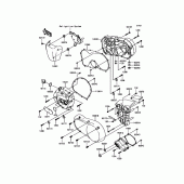 Схема вузла: Engine Cover(s) для Kawasaki VN900 Vulcan 900 Classic LT