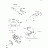 Схема вузла: Decals(red)(zx1100-d5) для Kawasaki ZX1100 ZZ-R1100