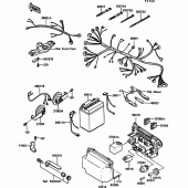 Схема вузла: Electrical equipment для Kawasaki ZX900 GPZ900R