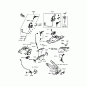 Схема узла: Замок зажигания для Kawasaki ZX1000 Ninja ZX-10R ABS
