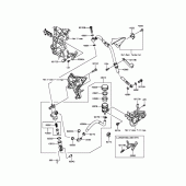 Схема узла: Задний тормозной цилиндр для Kawasaki ZX1000 Z1000SX