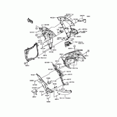 Схема узла: Нижний обтекатель для Kawasaki ZX1000 Ninja H2R