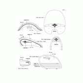 Схема вузла: Наклейки (Green; d6f) для Kawasaki VN1600 Vulcan 1600 Nomad