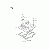Схема вузла: Клапанна кришка для Kawasaki EX500 GPZ500S