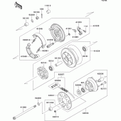 Схема вузла: Rear hub(a7/a8) для Kawasaki BN125 Eliminator
