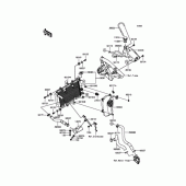 Схема узла: Радиатор для Kawasaki BX250 NINJA 250SL