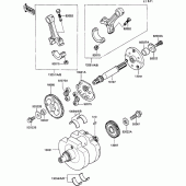 Схема вузла: Колінчастий вал для Kawasaki VN750 VN750 Twin