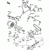 Схема вузла: Масляний насос (1/2) для Kawasaki VN750 VN750 Twin