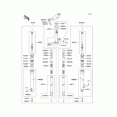 Схема узла: Передняя вилка(f7f) для Kawasaki EX250 Ninja 250