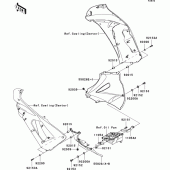 Схема узла: Нижний обтекатель для Kawasaki EX650 Ninja 650 ABS