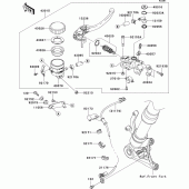 Схема узла: Передний тормозной цилиндр для Kawasaki ZX1000 Ninja 1000 ABS