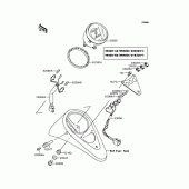 Схема вузла: Панель приладів для Kawasaki VN400 Vulcan II