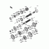 Схема узла: Трансмиссия для Kawasaki ZX1000 Ninja ZX-10R