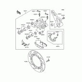 Схема вузла: Заднє гальмо для Kawasaki ZR1100 Zephyr 1100RS