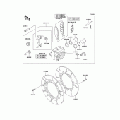 Схема узла: Передний тормоз (P24) для Kawasaki KZ1000 Police