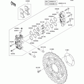 Схема вузла: Переднє гальмо для Kawasaki ZR1000 Z1000