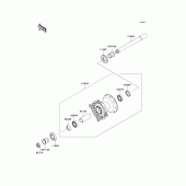 Схема вузла: Ступиця переднього колеса для Kawasaki KX250/ KX252 KX250F