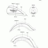 Схема вузла: Decals(red/beige)(vn800-b5) для Kawasaki VN800 Vulcan 800 Classic