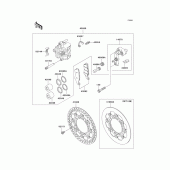 Схема узла: Передний тормоз для Kawasaki KX125