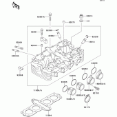Схема вузла: Головка циліндра для Kawasaki ZR750 Zephyr