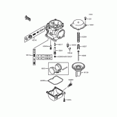 Схема вузла: Комплектуючі карбюратора для Kawasaki ZR750 Zephyr